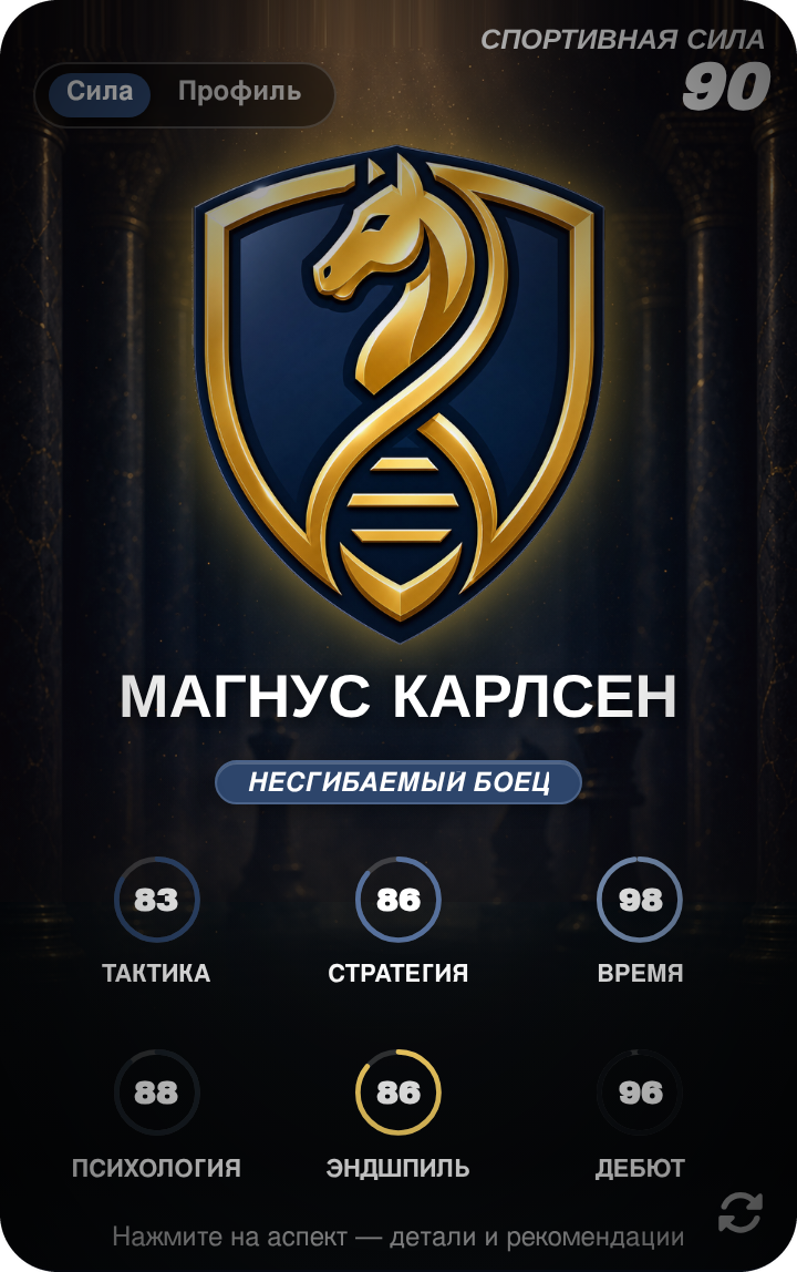 Карта игрока Магнус Карлсен
